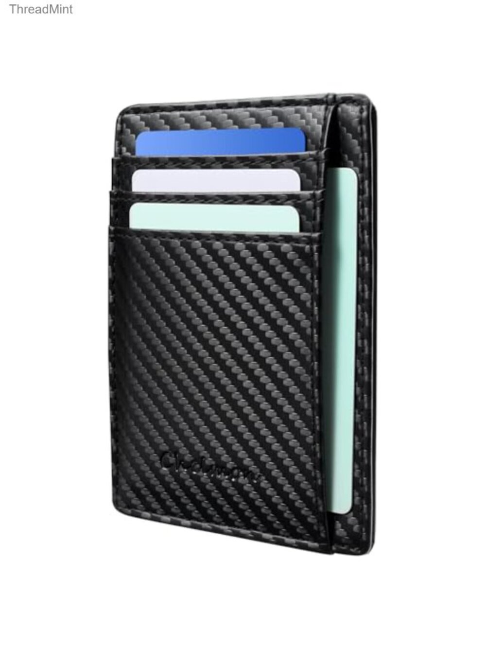 Slim Minimalist Front Pocket RFID Blocking Wallet PU Leather Card Holder